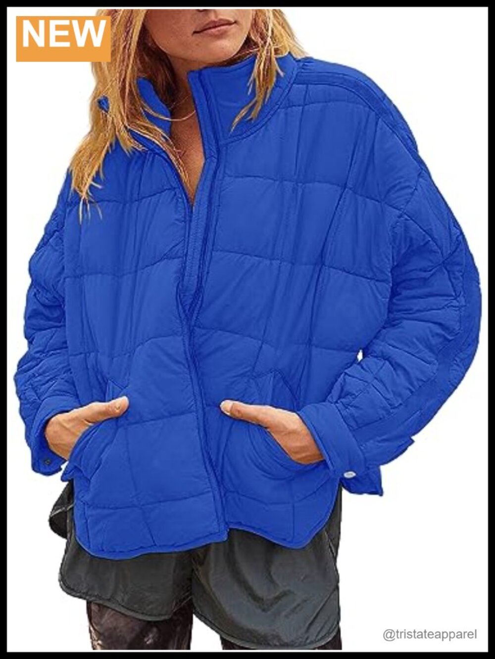 Oversized Quilted Puffer Jacket Lightweight Quilted Coat